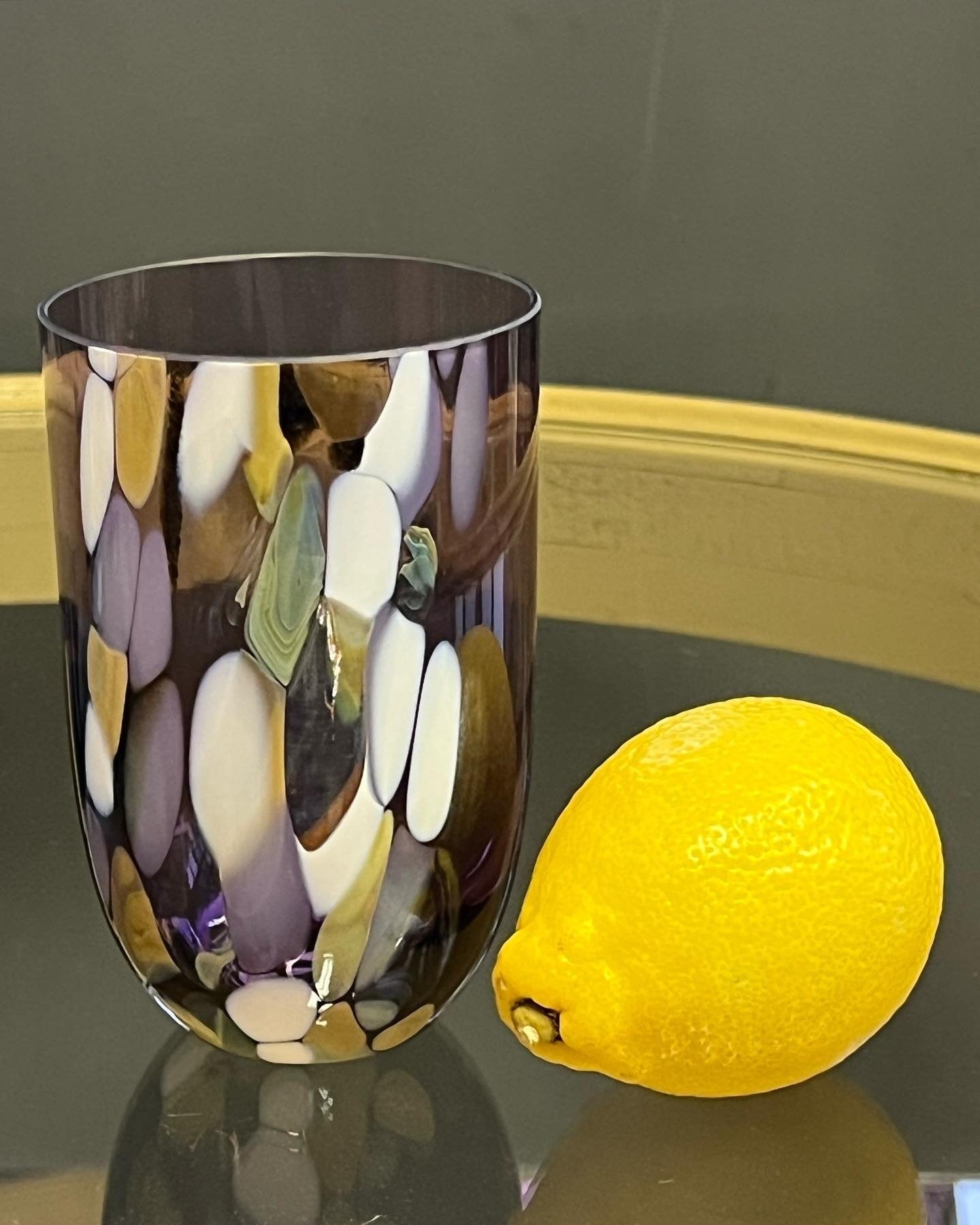 Marble Tumbler glas - Mulberry Purple